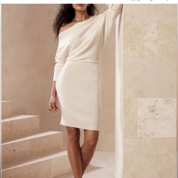 NWT Banana Republic Lenzing Ecovero Serene Sweater Dress in Red - Picture 2 of 8